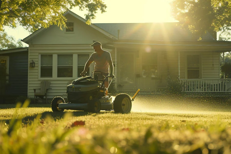 walk behind electric lawn mower